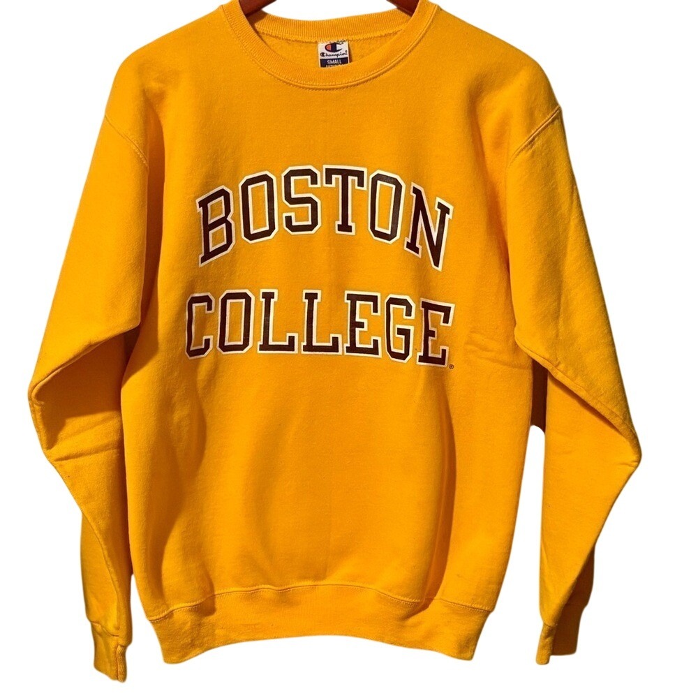 Champion VINTAGE Yellow/Gold/Red Boston College Sweatshirt - Picture 2 of 5